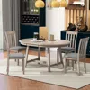 Streamdale Furniture Streamdale 5-piece Round Extendable Dining Table Set With Chairs