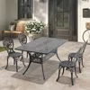 Streamdale Furniture Streamdale 5-piece Set Of All-weather Cast Aluminum Dining Furniture Set