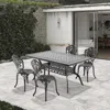 Streamdale Furniture Streamdale 5-piece Set Of All-weather Cast Aluminum Dining Furniture Set With Black Frame