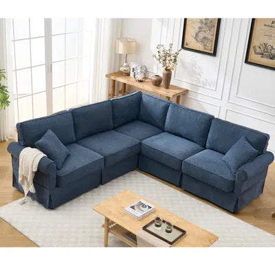 Streamdale Furniture Streamdale 5-seat Convertible Sectional L-shape Or Reversible U-shape