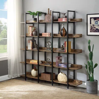 Streamdale Furniture Streamdale 5 Tier Bookcase Home Office Open Bookshelf