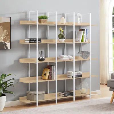 Streamdale Furniture Streamdale 5 Tier Bookcase Home Office Open Bookshelf In Multi