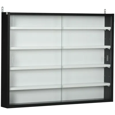 Streamdale Furniture Streamdale 5-tier Glass Display Cabinet, Wall-mounted