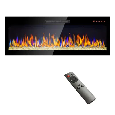 Streamdale Furniture Streamdale 50" Electric Fireplace With Remote & Multi Color Flame