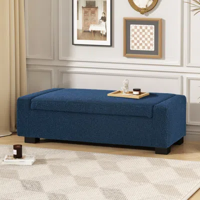Streamdale Furniture Streamdale 50" Rectangular Ottoman Bench With Hinged Lid & Storage
