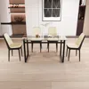 Streamdale Furniture Streamdale 51" Glass Dining Table Set With 4 Chairs - Modern Kitchen