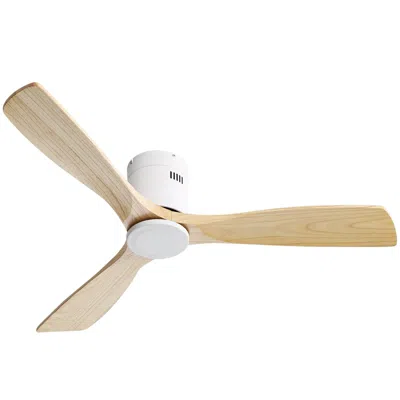 Streamdale Furniture Streamdale 52" Natural Wood Ceiling Fan With Remote Control