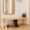 Streamdale Furniture Streamdale 52" Solid Wood Shoe Bench - Modern Design