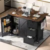Streamdale Furniture Streamdale 54.5" Farmhouse Kitchen Island With Power Outlet