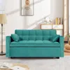 Streamdale Furniture Streamdale 55" Blue Velvet Sofa Bed - Modern & Comfortable