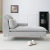 Streamdale Furniture Streamdale 55" Chaise Lounge Sofa Left Armrest, Pillow, Tufted