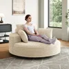 Streamdale Furniture Streamdale 55" Corduroy Swivel Sleeper Chair