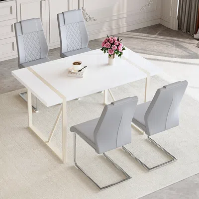 Streamdale Furniture Streamdale 55" Dining Table With 4 Chairs