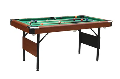Streamdale Furniture Streamdale 5.5 Ft Billiard Table With Green Velvet Cloth And Accessory Set