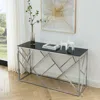 Streamdale Furniture Streamdale 55" Gold Glass Console Table