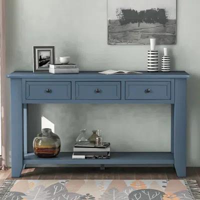 Streamdale Furniture Streamdale 55" Modern Console Table Sofa Table For Living Room With 3 Drawers