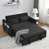 Streamdale Furniture Streamdale 55" Modern Convertible Sofa Bed With 2 Detachable Arm Pockets