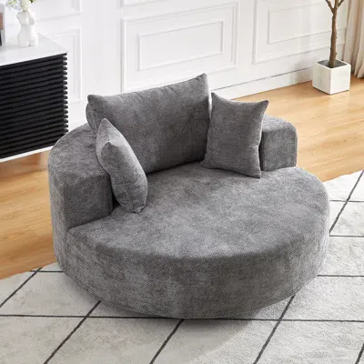 Streamdale Furniture Streamdale 55" Swivel Sleeper Chair For Comfort & Style