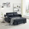 Streamdale Furniture Streamdale 55.5" Twins Pull Out Sofa Bed Black Velvet