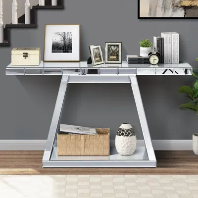 Streamdale Furniture Streamdale 55.9" Modern Luxe Full-body Mirror Console Table