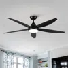 Streamdale Furniture Streamdale 56 In Integrated Led Ceiling Fan Lighting With Black Abs Blade