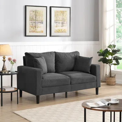 Streamdale Furniture Streamdale 57" Loveseat Sofa, Wooden Frame, Comfy, Modern Style