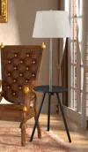 Streamdale Furniture Streamdale 57" Round Sofa Side Table With Lamp And Power Station (1.56/9.9)