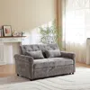 Streamdale Furniture Streamdale 58" Chenille 3-in-1 Loveseat Sofa Bed Sleeper With Pillows