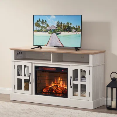 Streamdale Furniture Streamdale 58" Fireplace Tv Stand With 23" Electric Fireplace For Tvs Up To 70