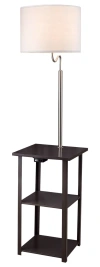 Streamdale Furniture Streamdale 58" Squared Sofa Side Shelves Table Lamp With Power Station (1.14