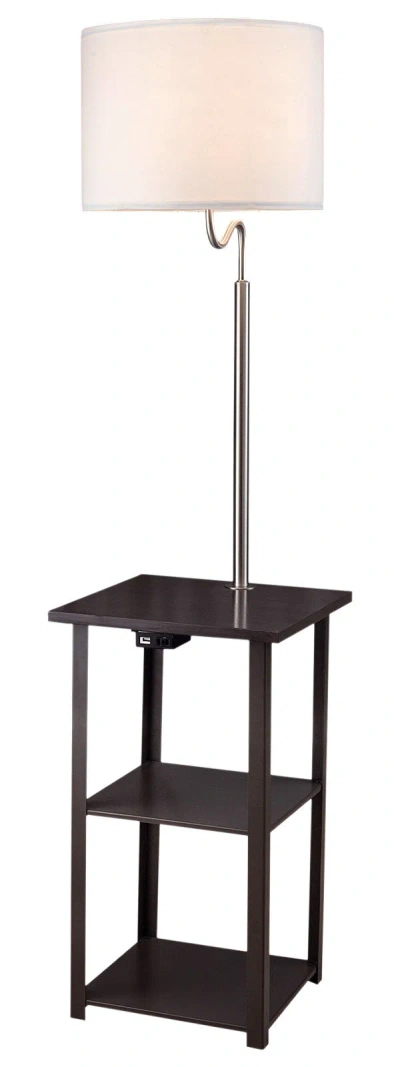 Streamdale Furniture Streamdale 58" Squared Sofa Side Shelves Table Lamp With Power Station (1.14