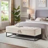 Streamdale Furniture Streamdale 58.6" Bed Bench Metal Base With Storage Velvet