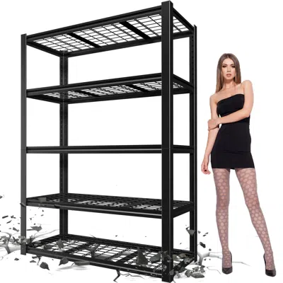 Streamdale Furniture Streamdale 59" Metal Garage Storage Rack - Heavy Duty Adjustable Shelving