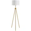 Streamdale Furniture Streamdale 59.75" Standing Floor Lamp Fabric Lampshade Steel Tripod