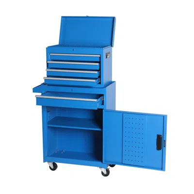 Streamdale Furniture Streamdale 5-drawer Rolling Tool Chest And Cabinet With Detachable Top Box