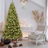 Streamdale Furniture Streamdale 5ft Pre-lit Christmas Tree With 200 Ul Lights 551 Tips Auto-unfold Easy Assembly In Green