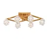 Streamdale Furniture Streamdale 6-light Crystal Dining Room Ceiling Lamp (bulbs Included)