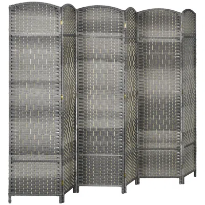 Streamdale Furniture Streamdale 6 Panel Room Divider In Gray