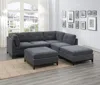 Streamdale Furniture Streamdale 6-piece Chenille Modular Sectional With Ottoman