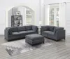 Streamdale Furniture Streamdale 6-piece Chenille Modular Sectional With Ottoman
