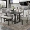 Streamdale Furniture Streamdale 6-piece Dining Table And Chair Set With Special-shaped Legs