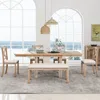 Streamdale Furniture Streamdale 6-piece Farmhouse Dining Set With Extendable Table