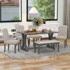 Streamdale Furniture Streamdale 6-piece Farmhouse Dining Table Set
