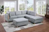 Streamdale Furniture Streamdale 6 Piece Light Grey Modular Sofa Set