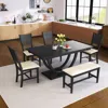 Streamdale Furniture Streamdale 6-piece Modern Dining Set With Long Bench