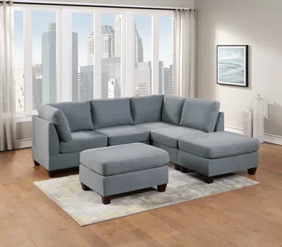 Streamdale Furniture Streamdale 6-piece Modular L-sectional Living Room Set
