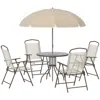 Streamdale Furniture Streamdale 6 Piece Patio Dining Set For 4 With Umbrella