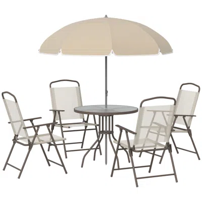 Streamdale Furniture Streamdale 6 Piece Patio Dining Set For 4 With Umbrella