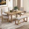 Streamdale Furniture Streamdale 6-piece Retro Dining Set (table, 4 Chairs, Bench)