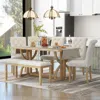 Streamdale Furniture Streamdale 6-piece Retro Dining Set With Unique Legs & Bench